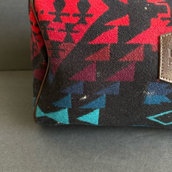 Pendleton Wool Shoulder Bag Navajo Print Multicolor Black Southwestern Western - Picture 4 of 16